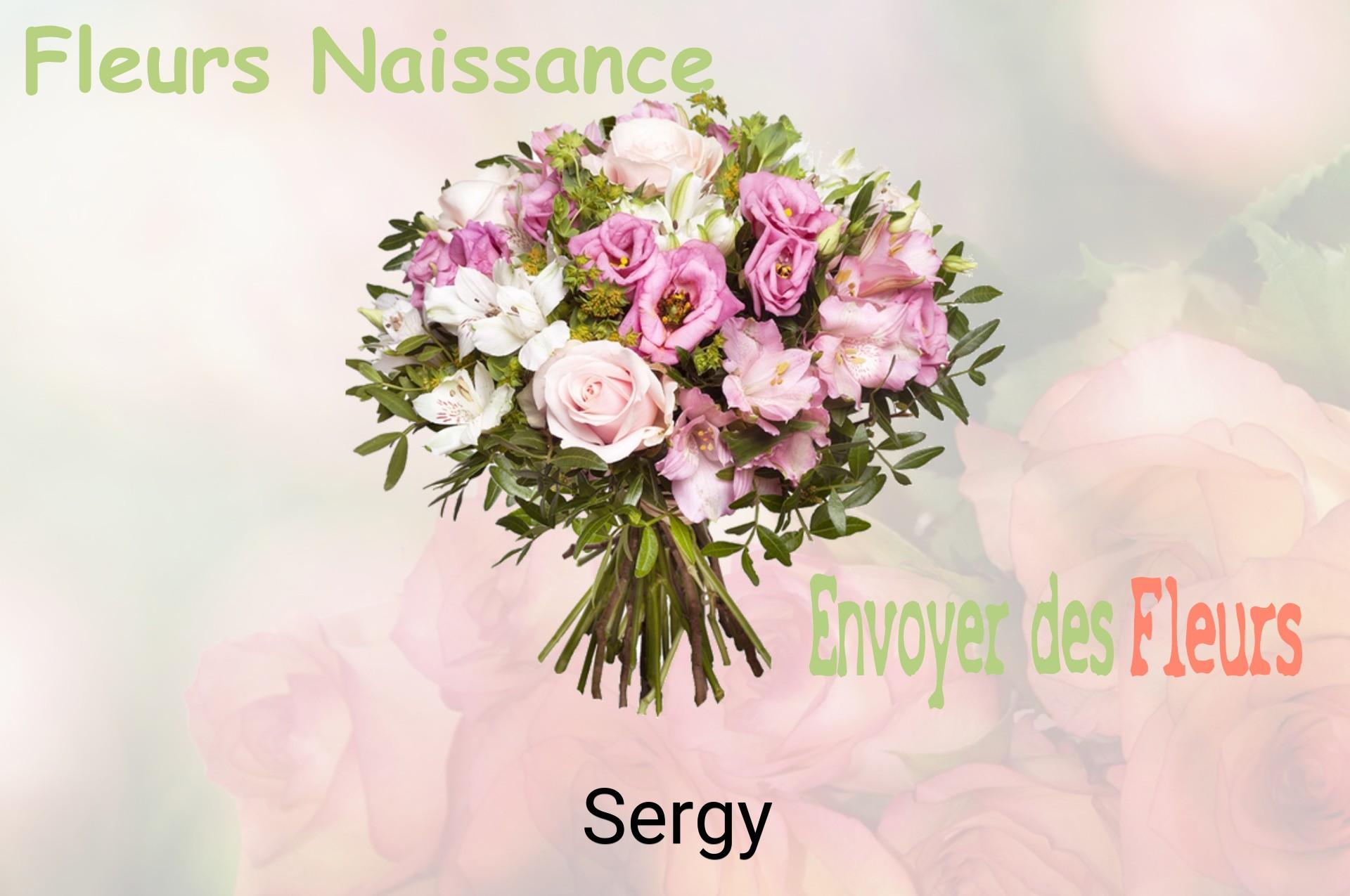Bouquet de fleurs de naissance livré à Sergy