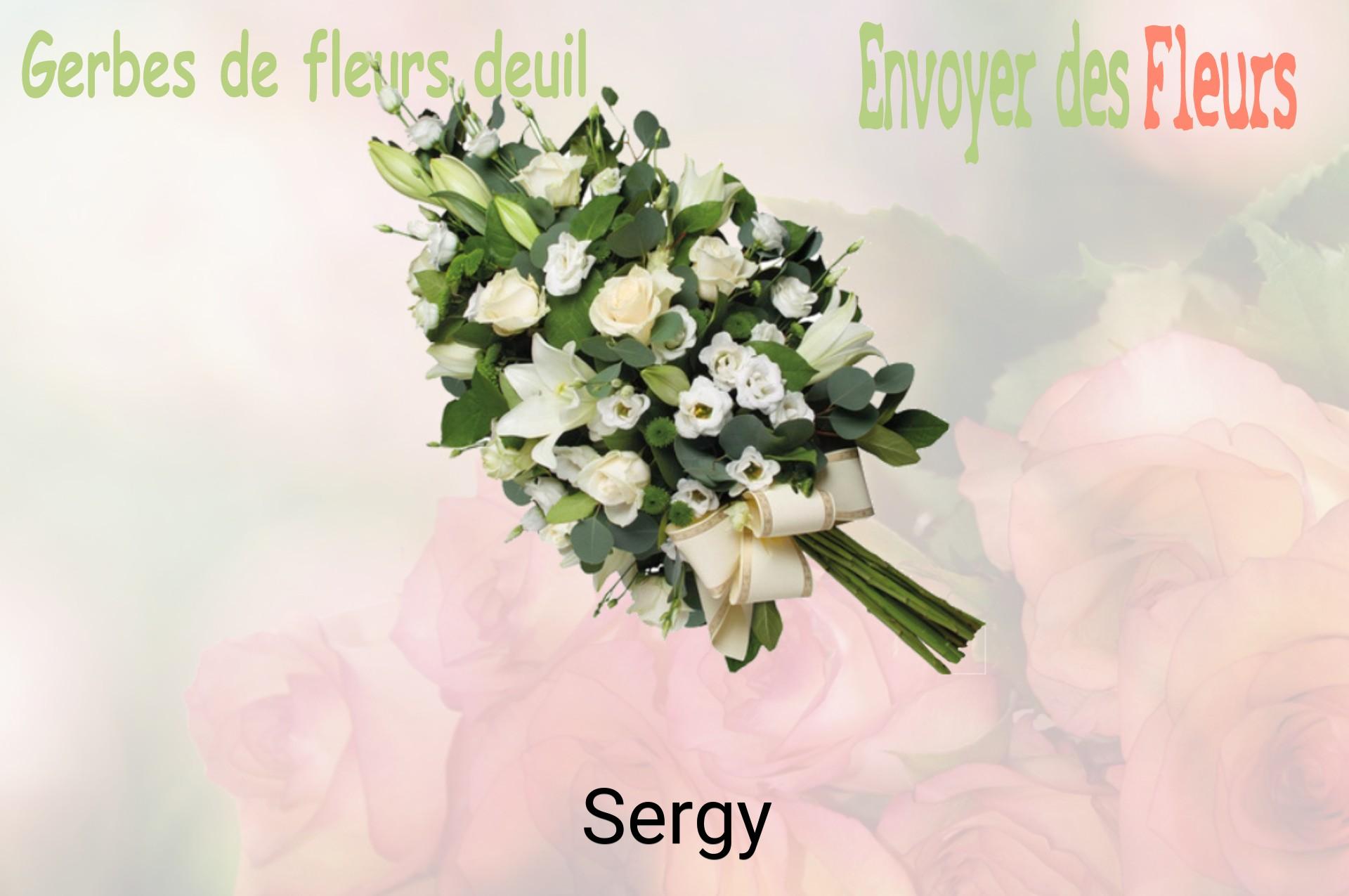 Gerbe de fleurs de deuil livrée à Sergy